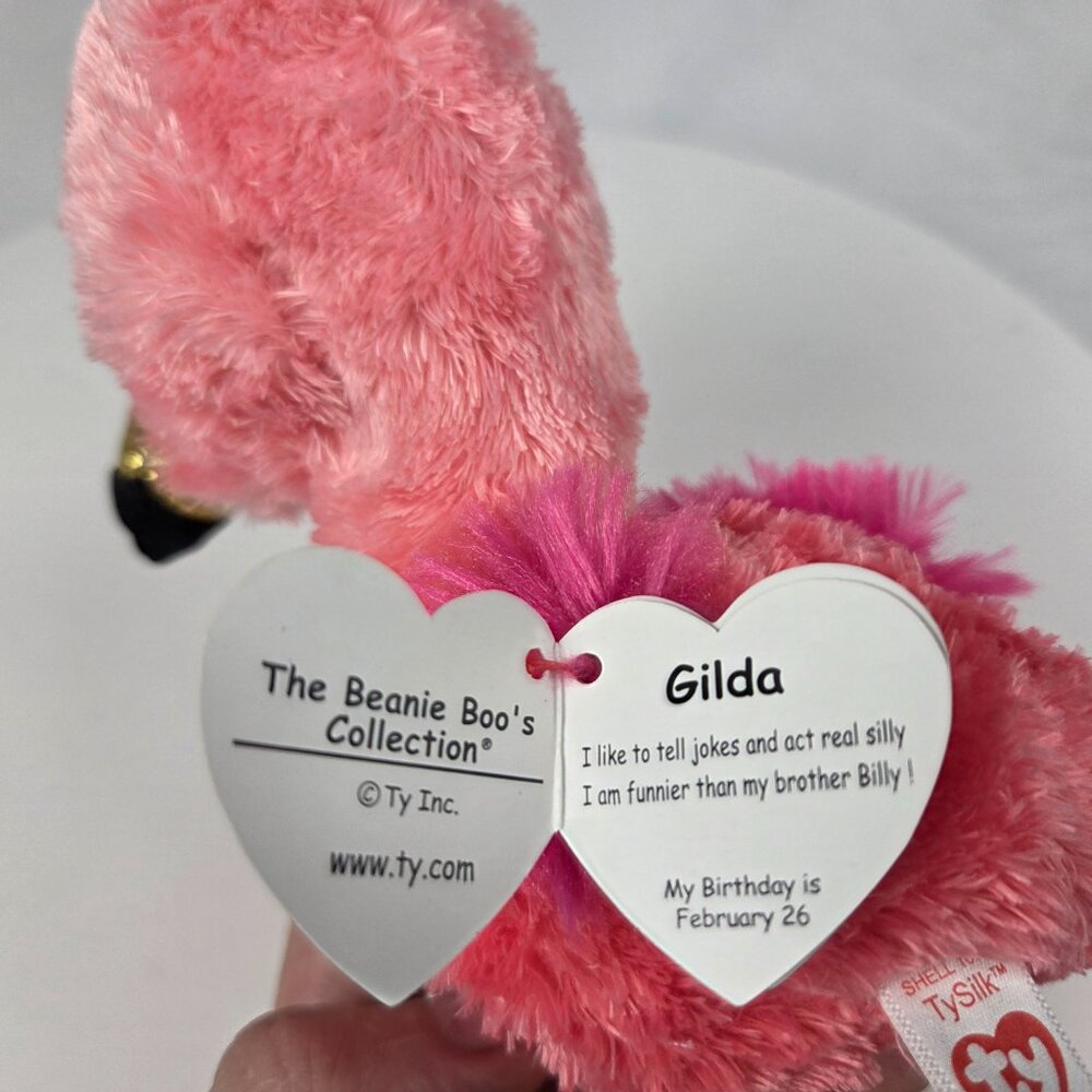 NWT Ty Beanie Boos Gilda the Flamingo 6" Size Plush - Picture 7 of 9